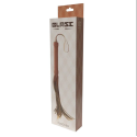 Bici DREAMTOYS Blaze Elite Flogger, pentru jocuri erotice, din piele ecologica, culoare maro coniac